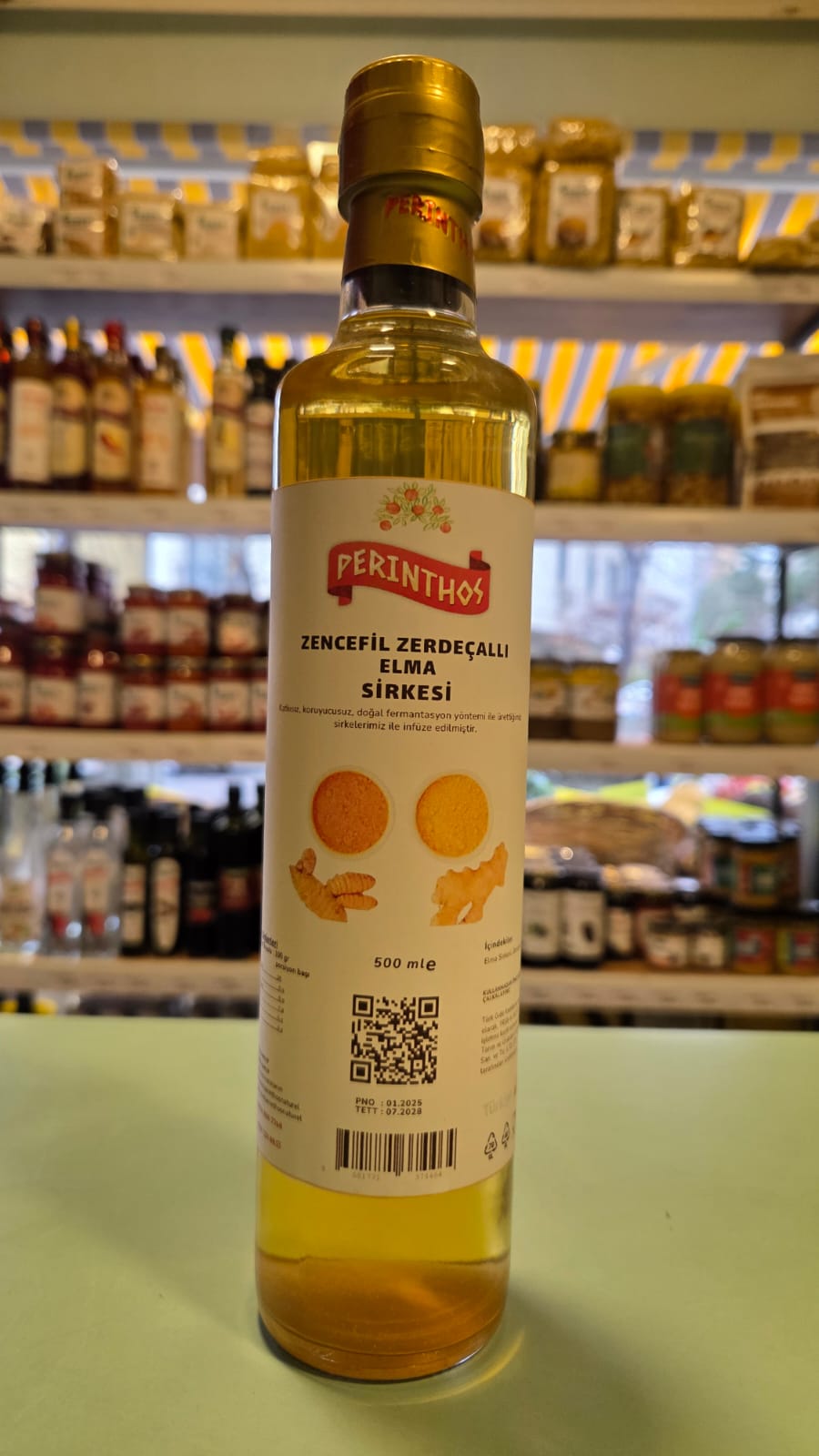 ZENCEFİL- ZERDEÇALLI ELMA SİRKESİ - 500 ML