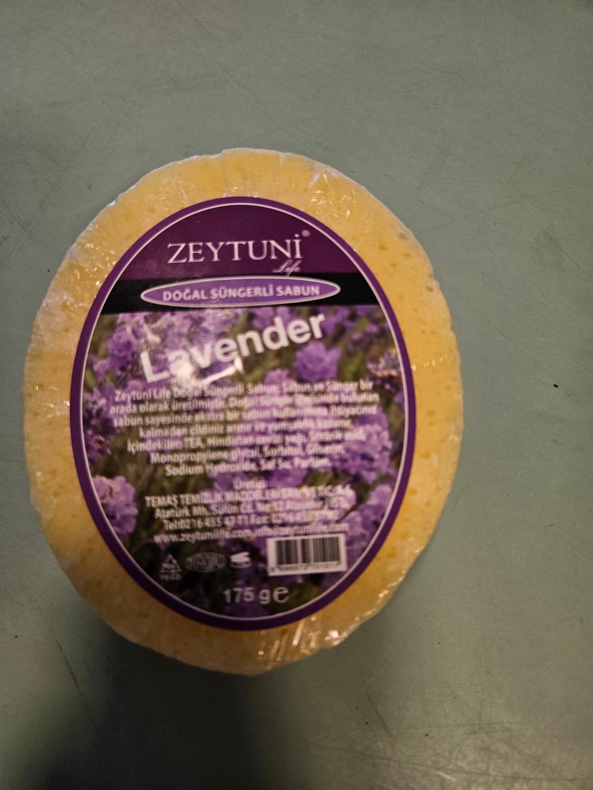 LAVANTALI SÜNGERLİ SABUN - 175 GR